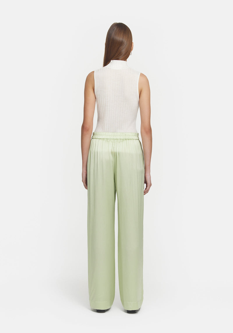 Chauffeur Silk Trouser - Matcha Green