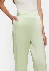 Chauffeur Silk Trouser - Matcha Green