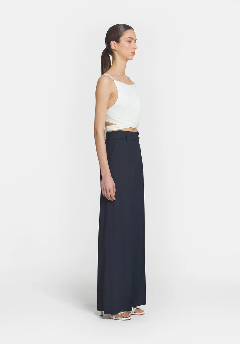 Rossdale Trouser Satin Back Crepe - BLACK