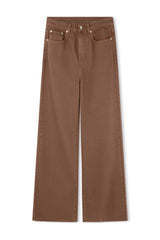 CHOCOLATE RECYCLED COTTON STRAIGHT LEG JEAN