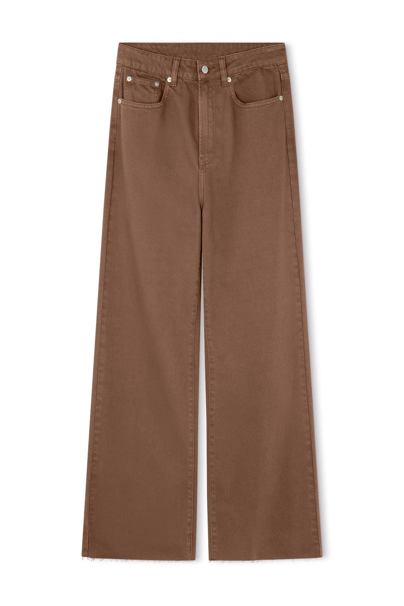 CHOCOLATE RECYCLED COTTON STRAIGHT LEG JEAN