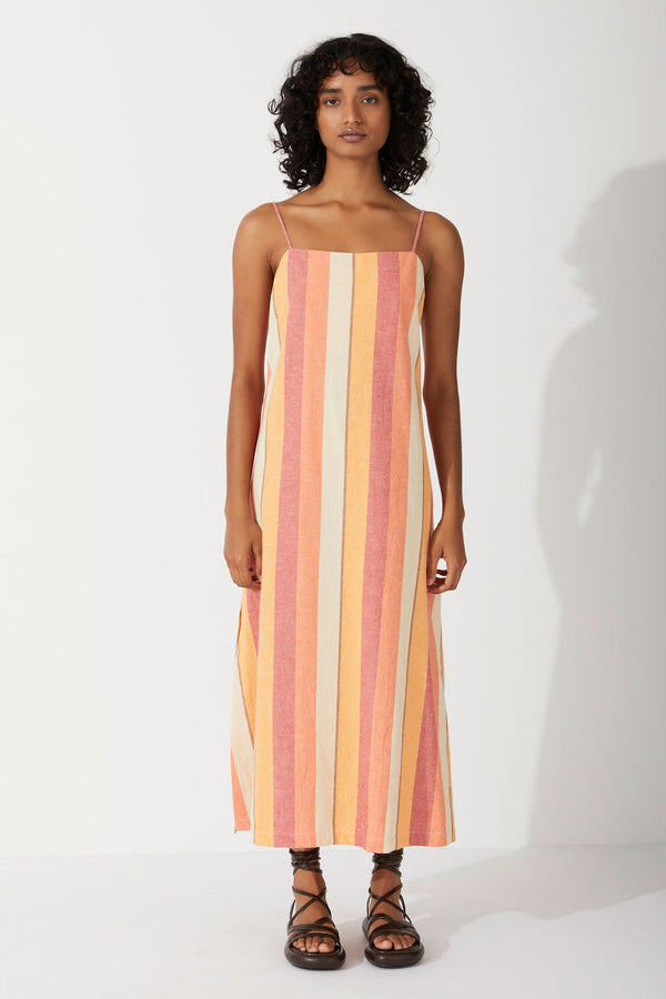 SUN STRIPE ORGANIC COTTON DRESS