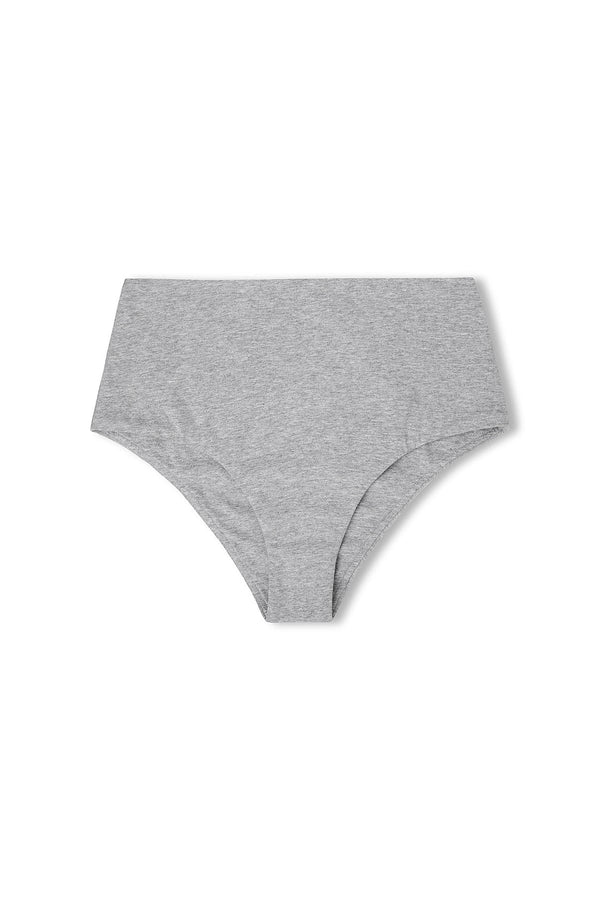 GREY MARLE WAISTED FULL BRIEF