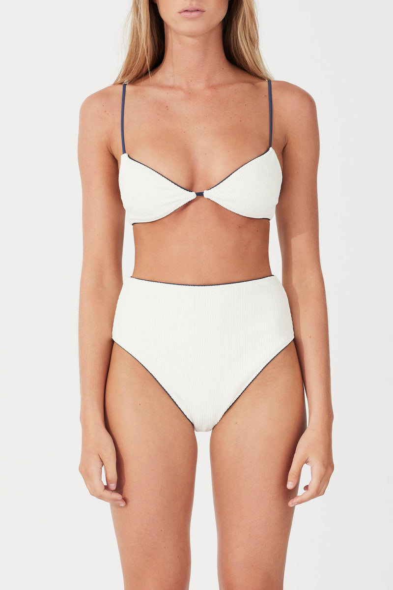 MILK TEXTURED WAISTED FULL BRIEF