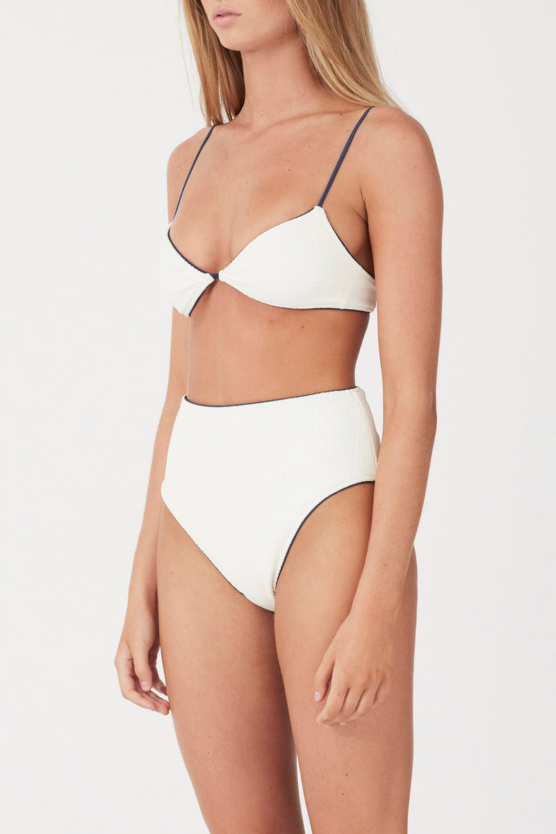 MILK TEXTURED WAISTED FULL BRIEF