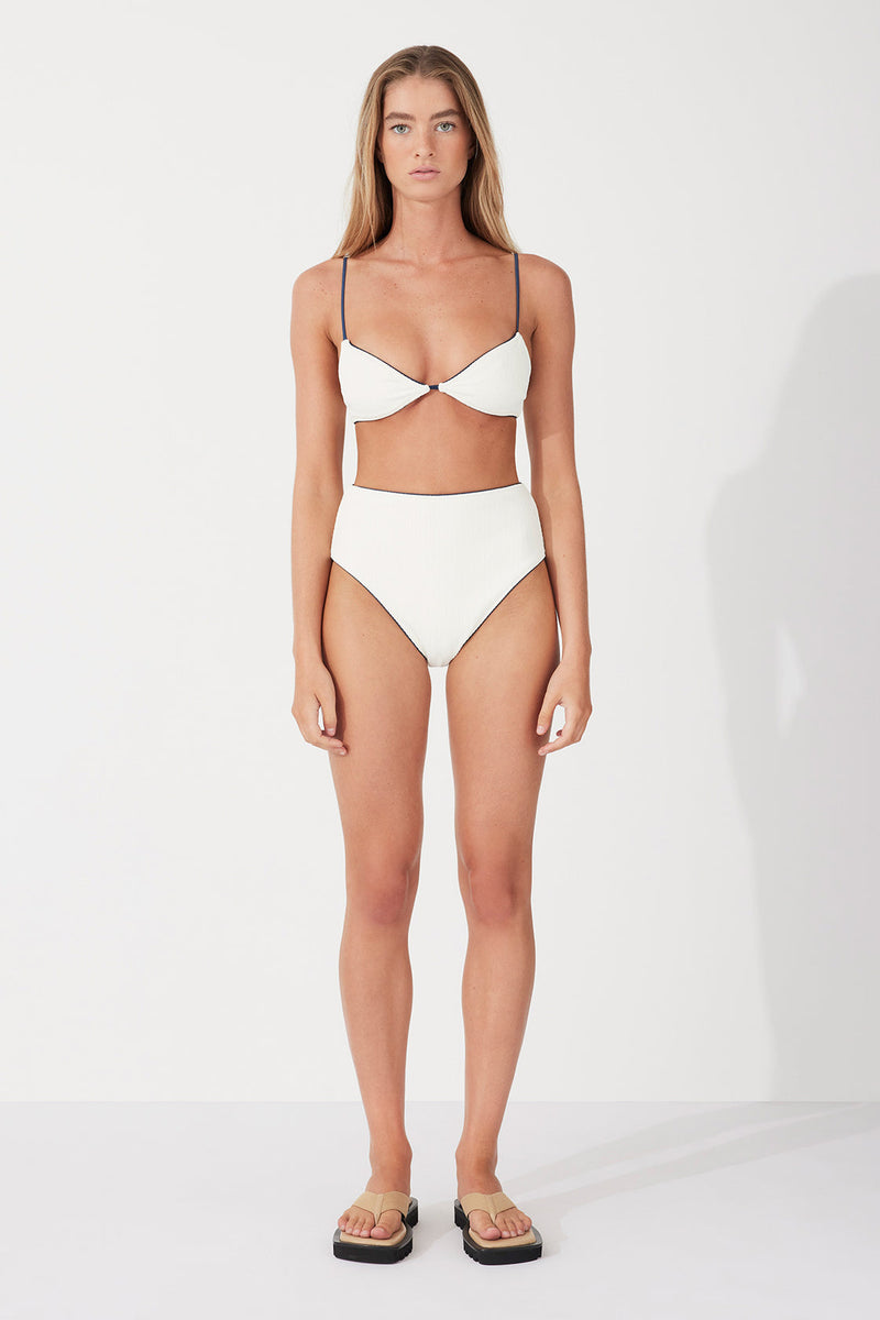 MILK TEXTURED WAISTED FULL BRIEF