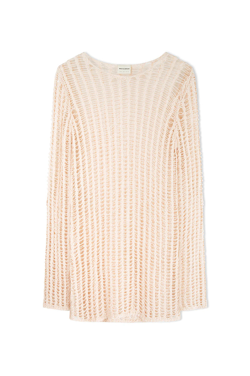 Natural Lattice Knit Dress