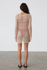 Natural Lattice Knit Dress