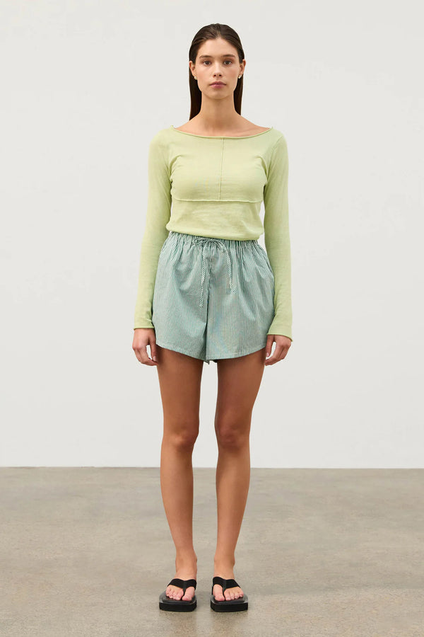 Tallow Pin Stripe Cotton Short