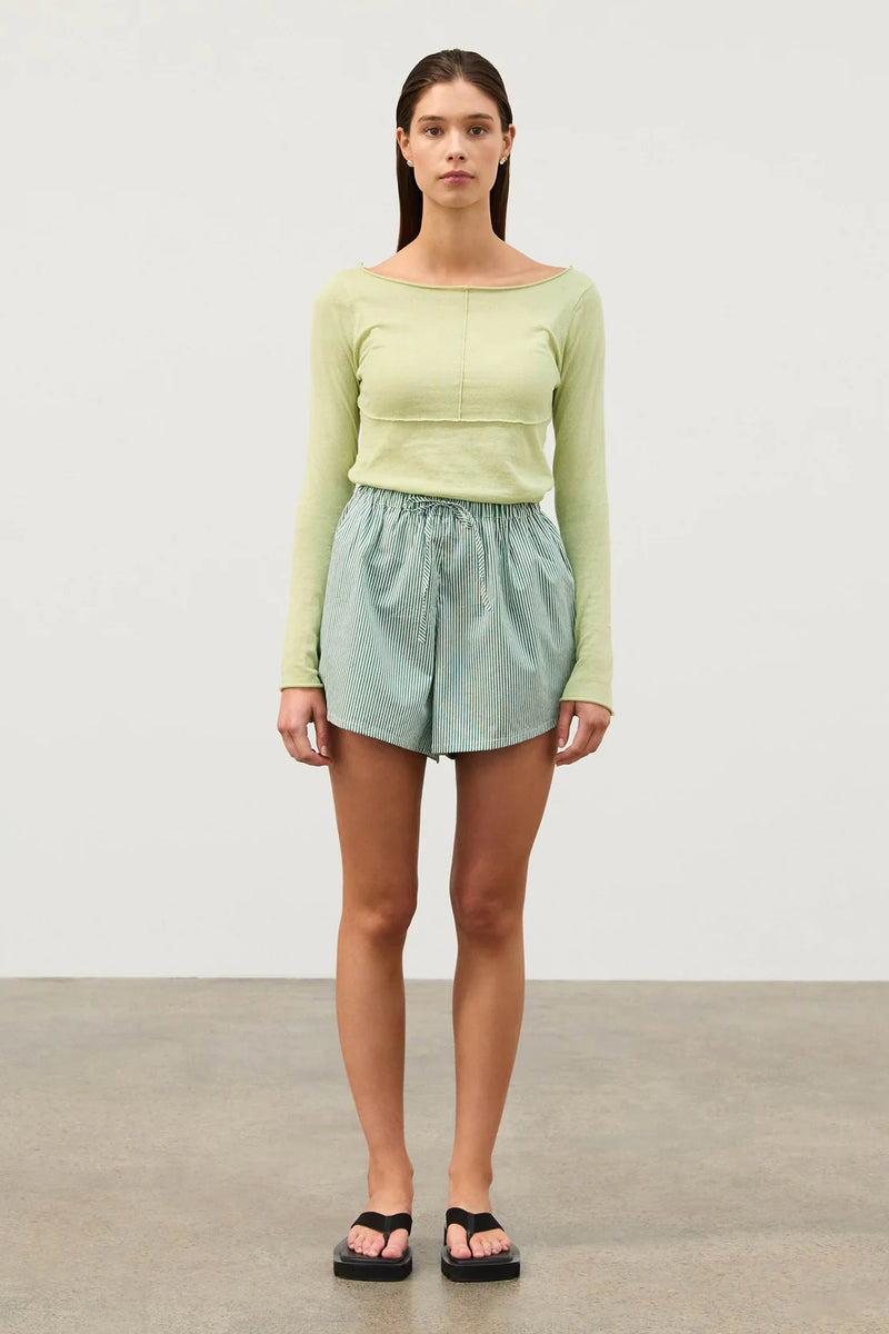 Tallow Pin Stripe Cotton Short