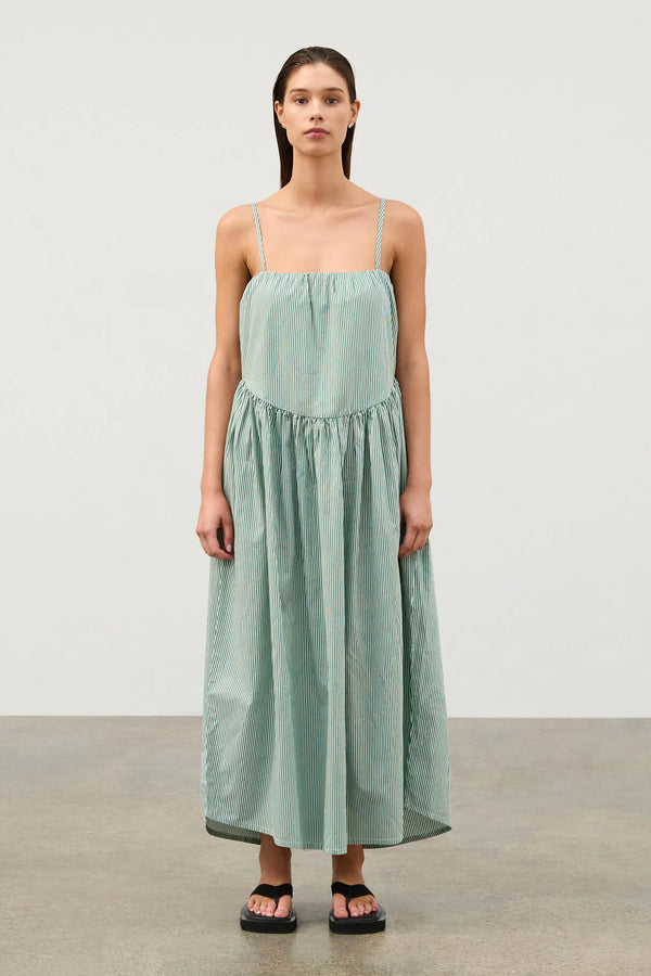Tallow Pin Stripe Cotton Dress