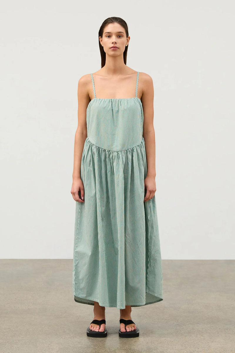 Tallow Pin Stripe Cotton Dress