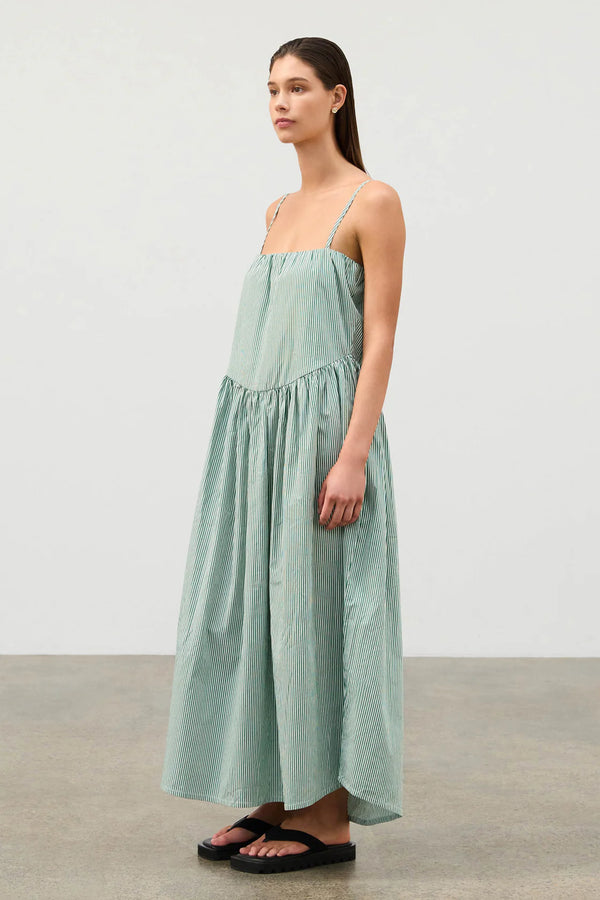 Tallow Pin Stripe Cotton Dress
