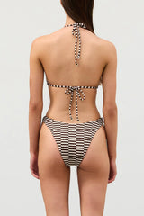 Cocoa Grid Textured Curve Brief