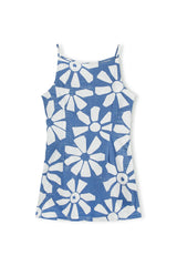 Geo Flower Cotton Mini Dress