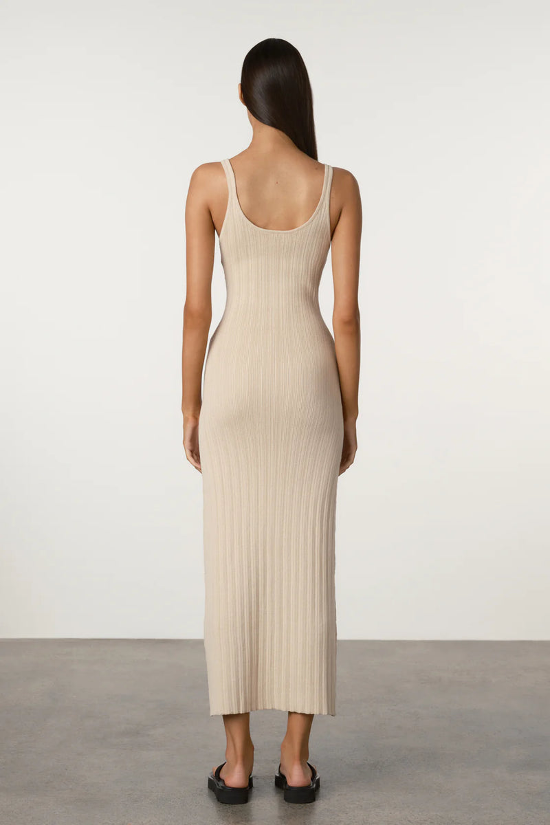 Husk Cotton Rib Knit Dress Surf and Sand Husk Cotton Rib Knit Dress Surf and Sand