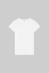 Pointelle Slim Fit Tee - White