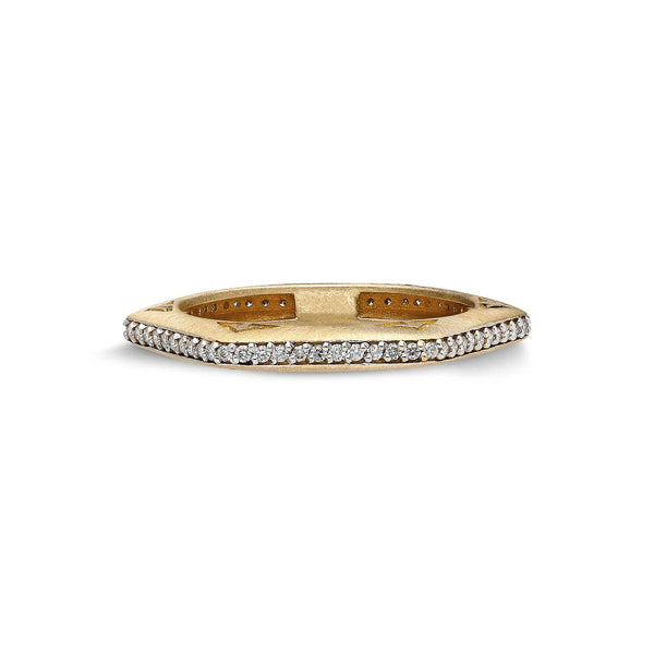 “Baira” Hexagonal Ring - White Diamonds