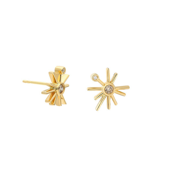 ¡Buenos Días! Mini Sun Stud Earring - LEFT (FLAT BACK)