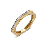 “Baira” Hexagonal Ring - White Diamonds