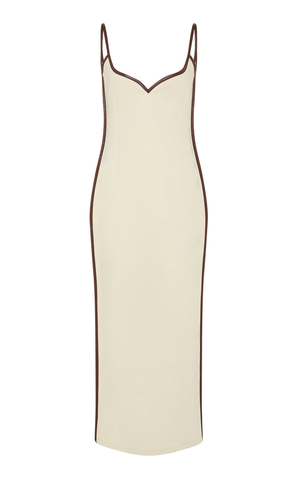 HEART DRESS | CREAM & CAROB