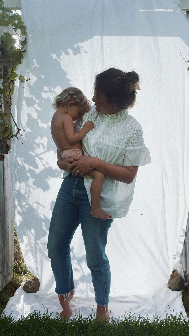 NORA TOP - WHITE VOILE