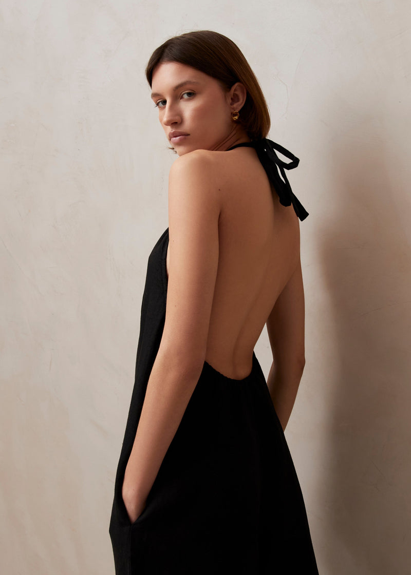 Yona - Black Linen Jumpsuit