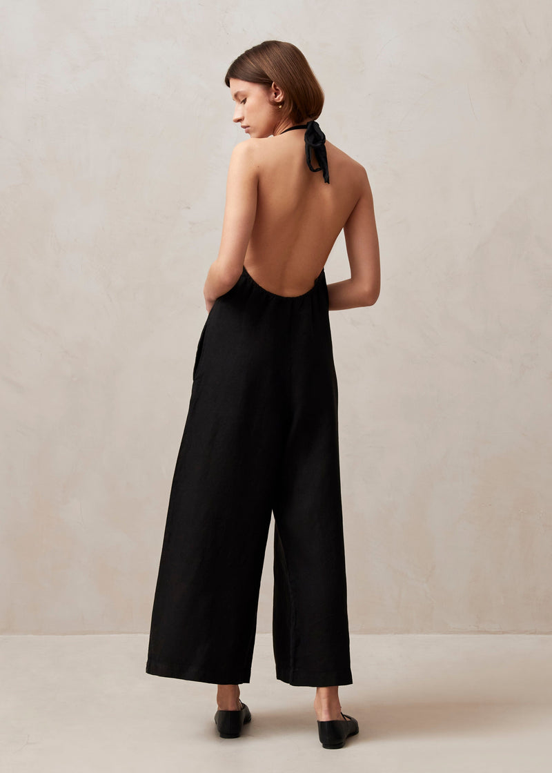 Yona - Black Linen Jumpsuit