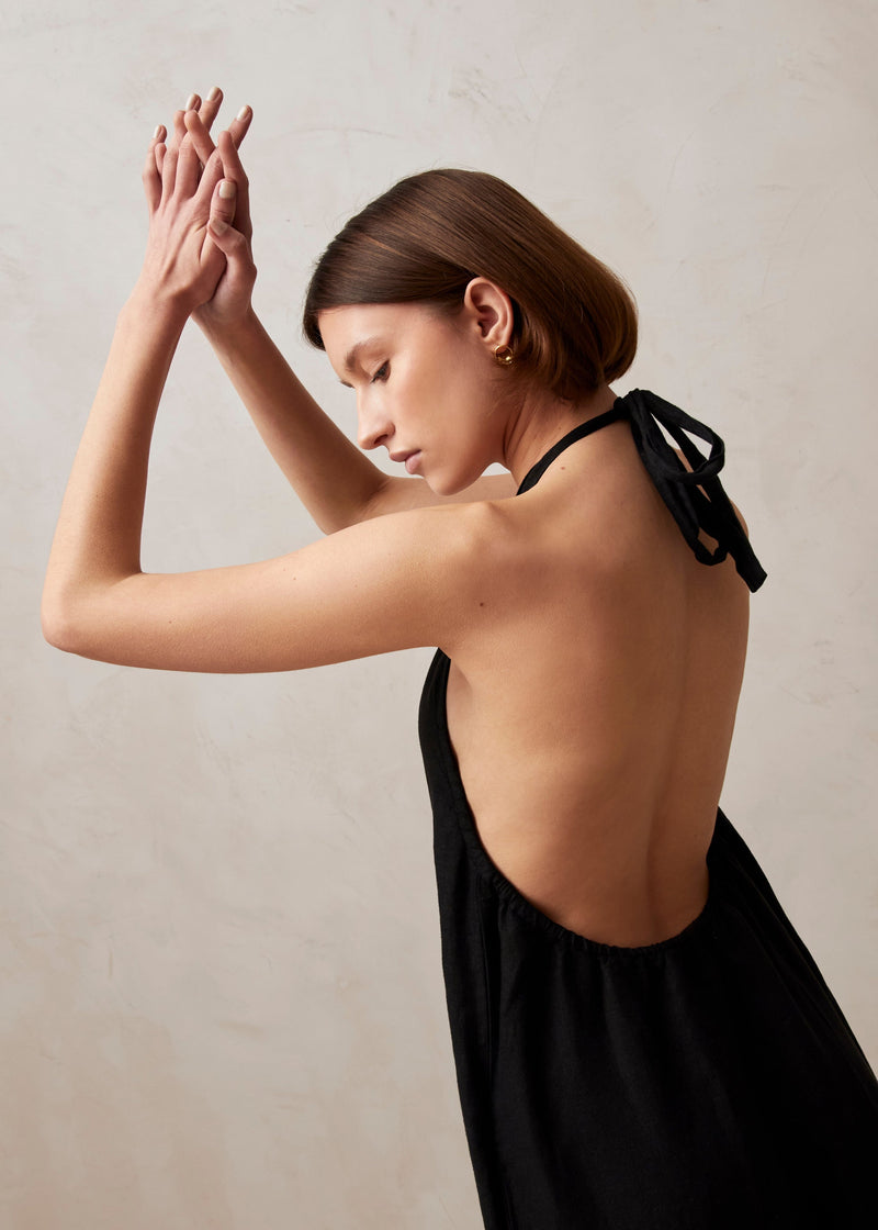 Yona - Black Linen Jumpsuit