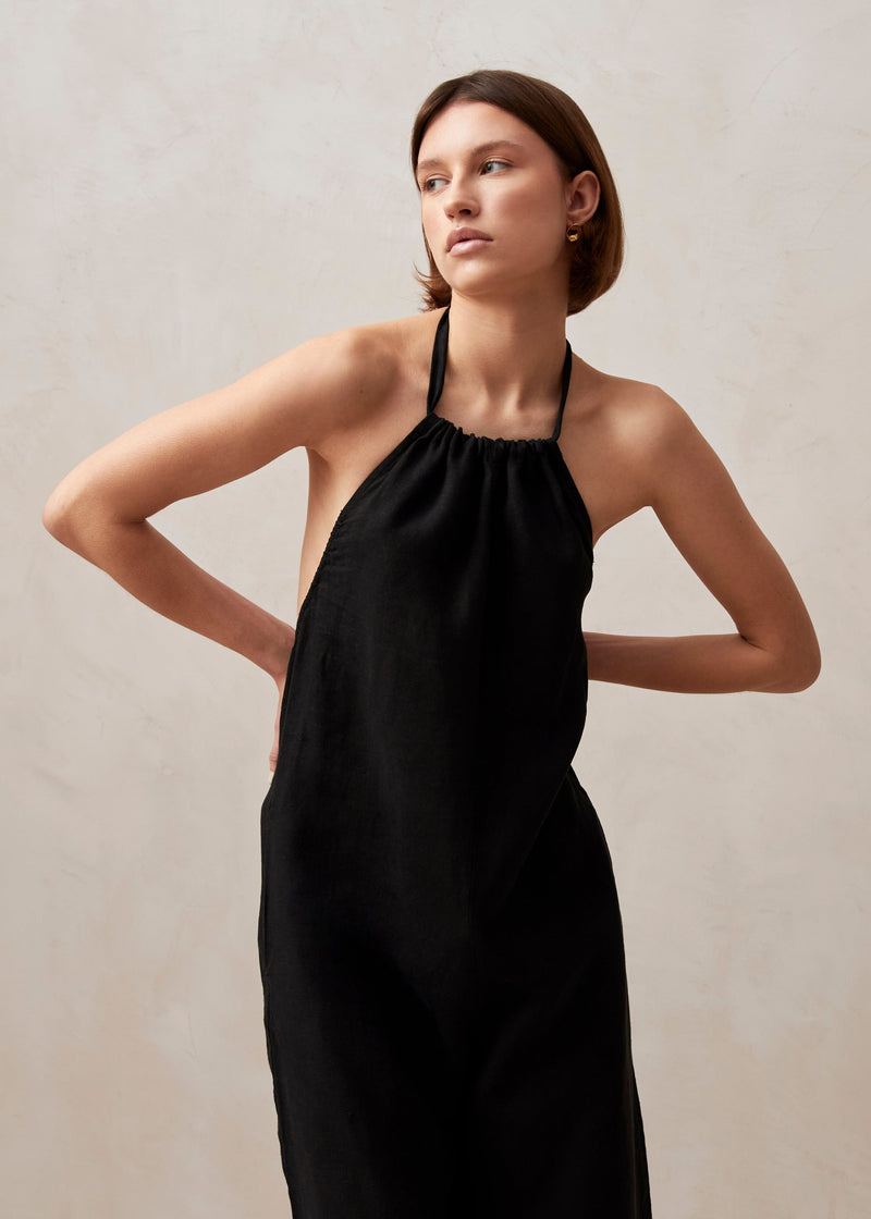 Yona - Black Linen Jumpsuit