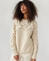 Jūra  ALPACA & COTTON SWEATER - Naked Oat Milk