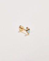 Triangle Dot Stud w/ Opal