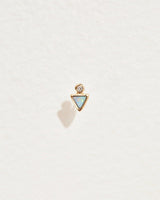 Triangle Dot Stud w/ Opal