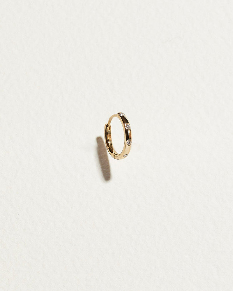 10mm Diamond Dot Huggie
