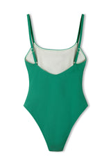 GREEN TOWELLING ONE PIECE