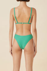 GREEN TOWELLING CURVE BRIEF