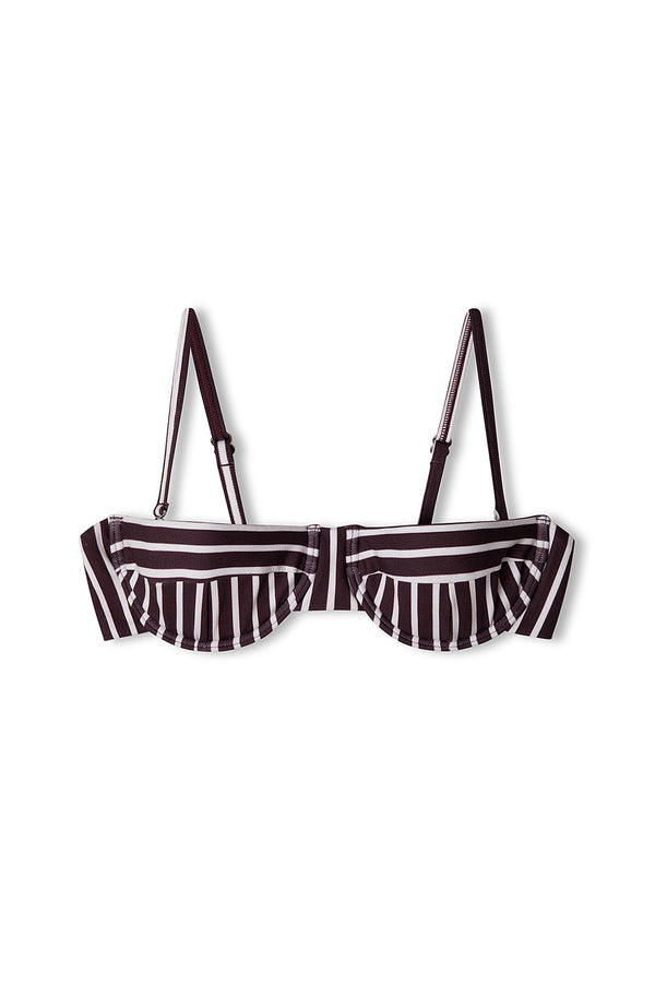 PLUM STRIPE BALCONETTE BRA CUP