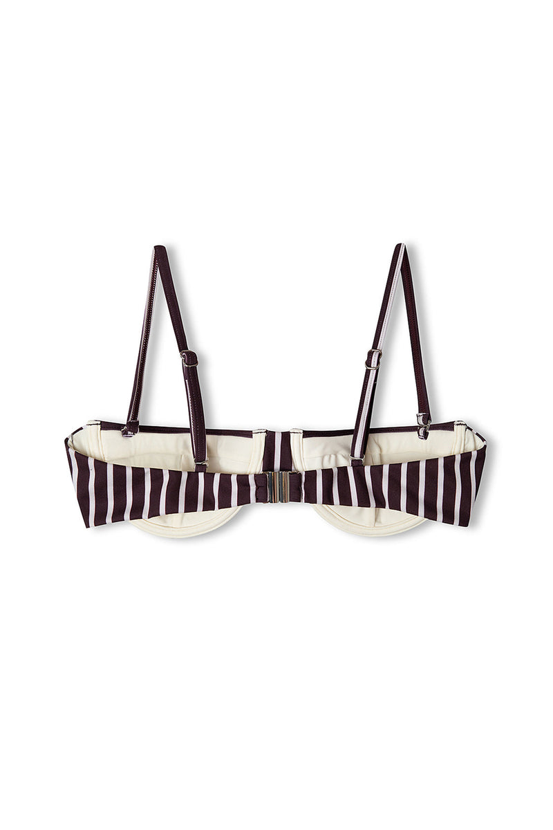 PLUM STRIPE BALCONETTE BRA CUP