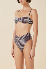 PLUM STRIPE BALCONETTE BRA CUP