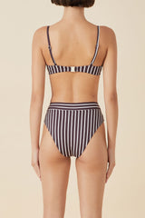 PLUM STRIPE BALCONETTE BRA CUP