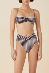 PLUM STRIPE BALCONETTE BRA CUP