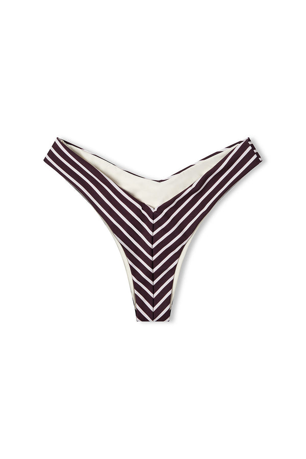 PLUM STRIPE V CHEEKY BRIEF