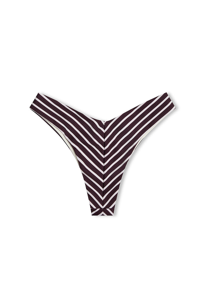 PLUM STRIPE V CHEEKY BRIEF