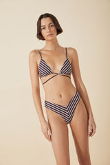 PLUM STRIPE V CHEEKY BRIEF