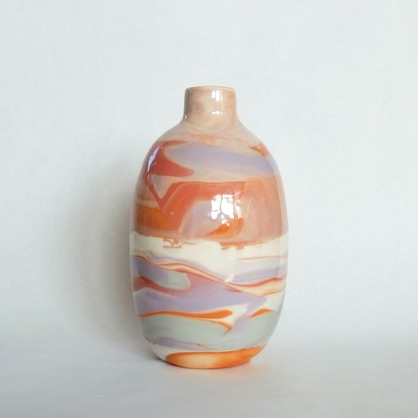 Oval Vase - Terra Cotta Sunset